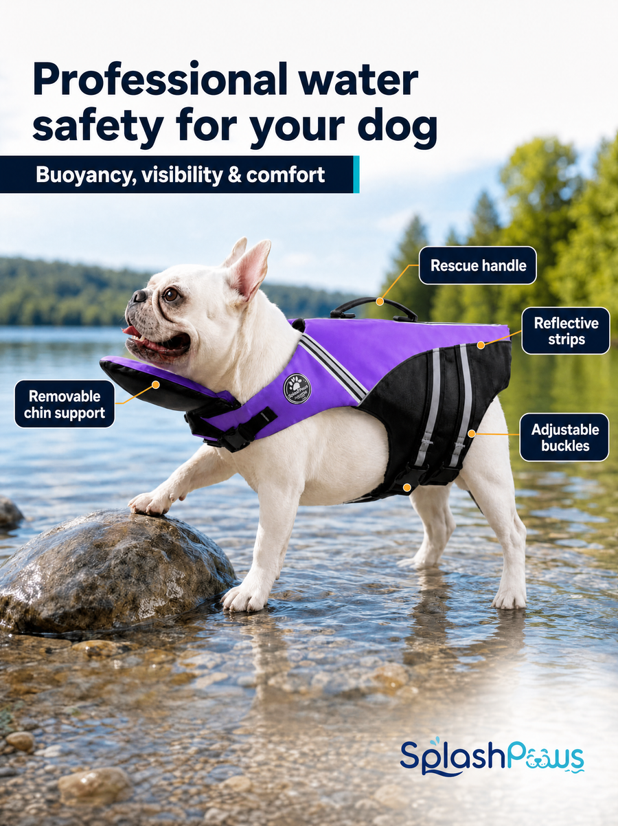 SplashPaws - Dog Life Jacket - With Chin Support